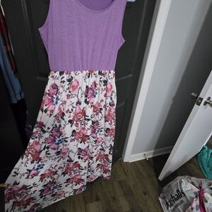 Floral Purple Maxi Dress